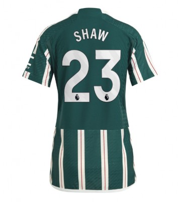 Manchester United Luke Shaw #23 Replika Udebanetrøje Dame 2023-24 Kortærmet